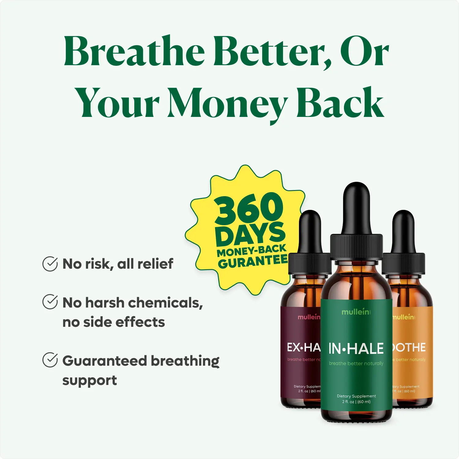 Mullein money-back guarantee product visual